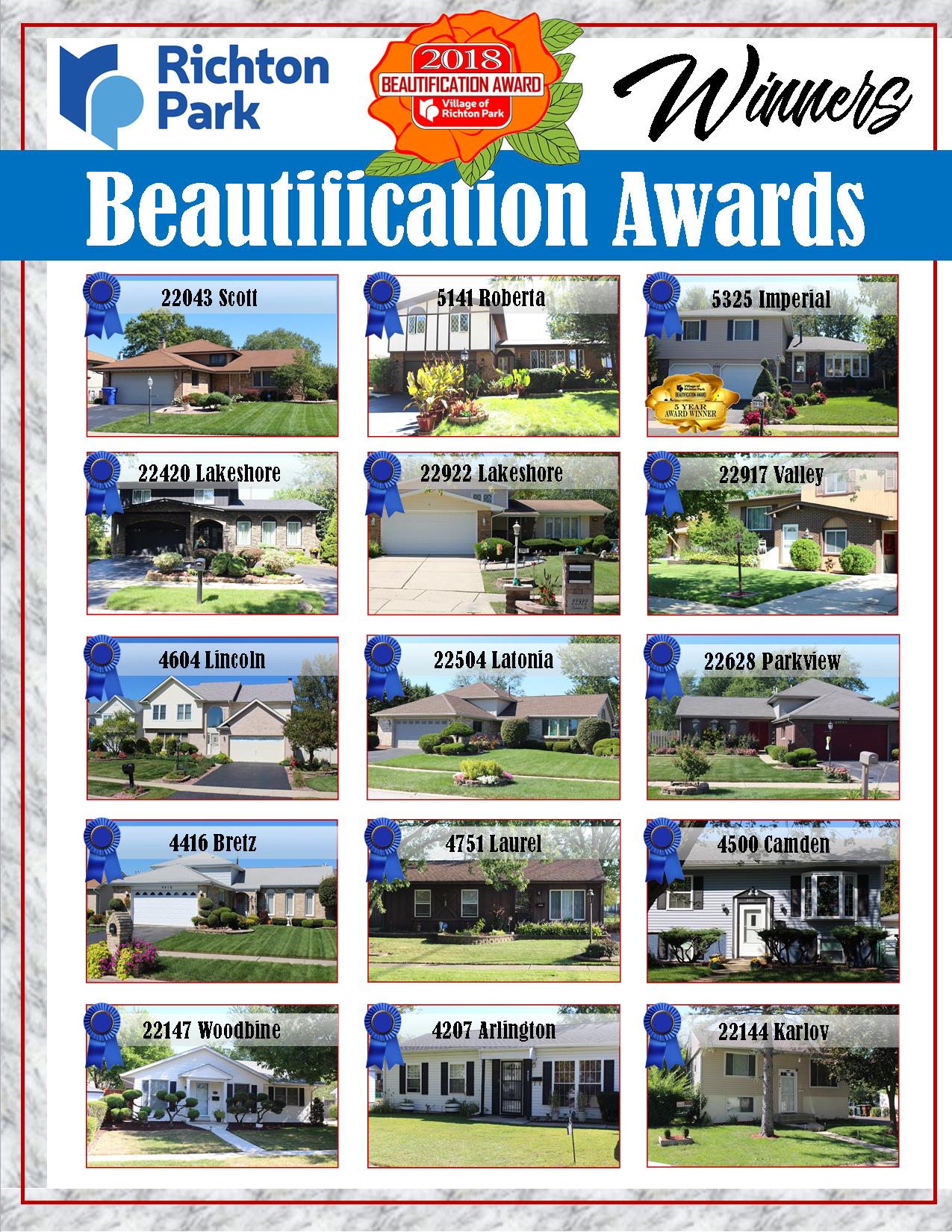 2018 Winners Board - LEFT